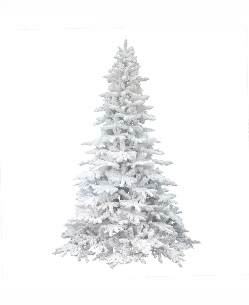 Vickerman 6.5 ft Flocked White Spruce Artificial Christmas Tree Unlit