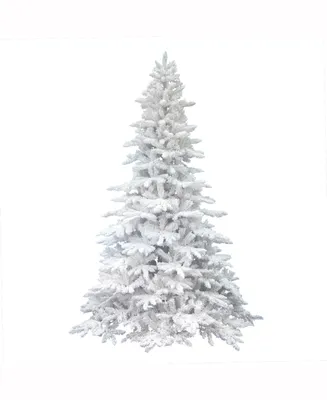 Vickerman 6.5 ft Flocked White Spruce Artificial Christmas Tree Unlit