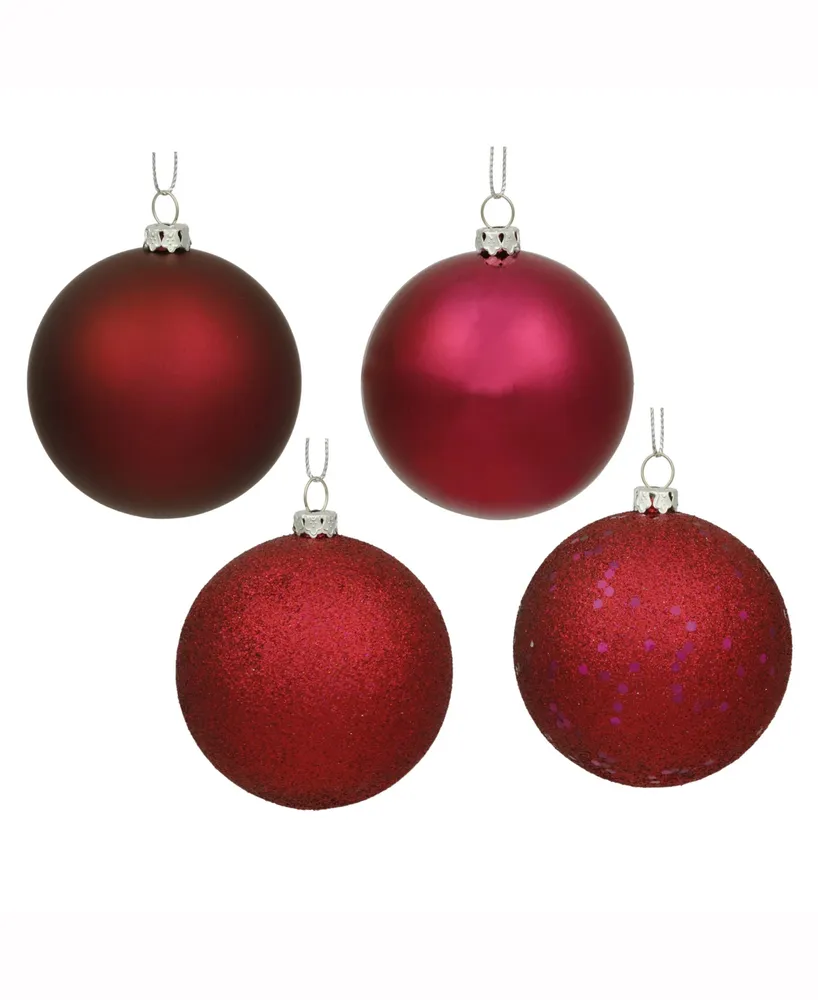 Vickerman 3" Wine 4-Finish Ball Christmas Ornament