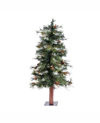 Vickerman 3 ft Mixed Country Pine Artificial Christmas Tree With 50 Warm White Led Lights