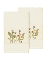 Linum Home Serenity 2-Pc. Embellished Hand Towel Set