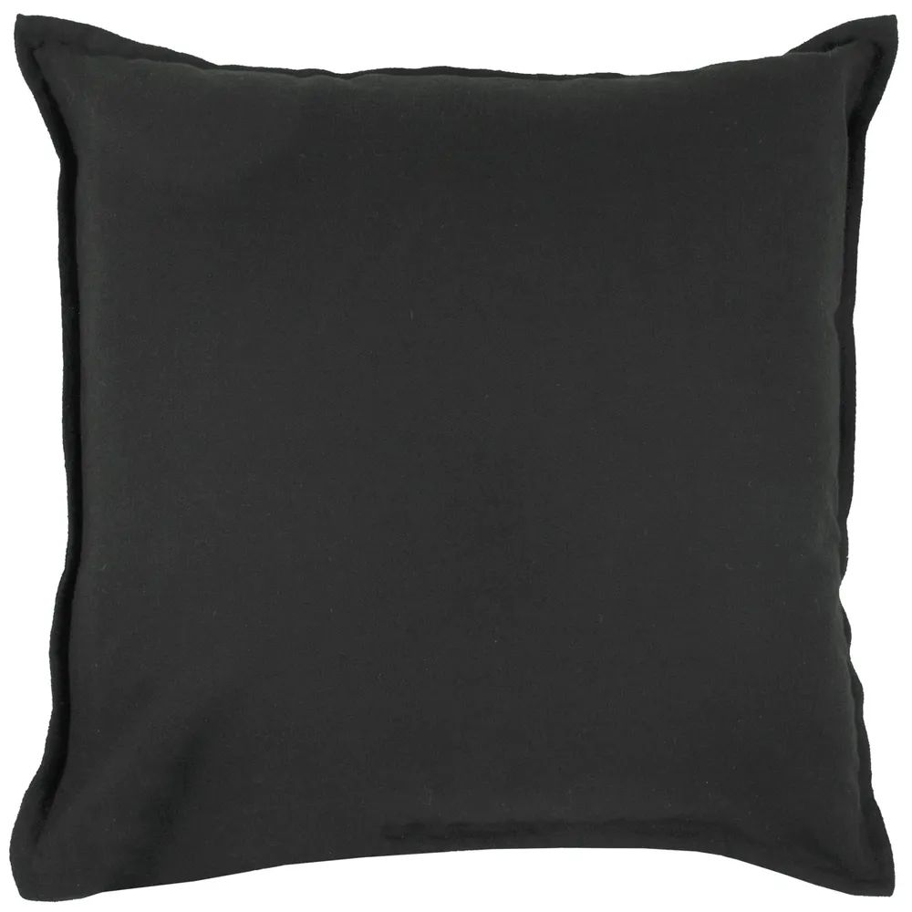 20x20 Oversize Solid Square Throw Pillow Black - Rizzy Home