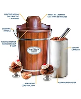 Nostalgia ICMP600WD 6-Quart Wood Bucket Ice Cream Maker