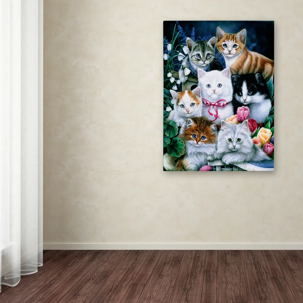 Jenny Newland 'Kittens' Canvas Art, 14" x 19"