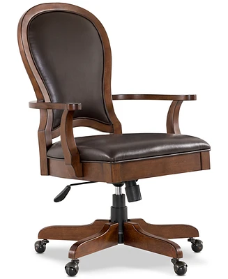 Clinton Hill Cherry Leather Desk Chair