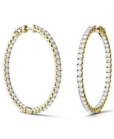 Moissanite Hoop Earrings (5/8 ct. t.w. Diamond Equivalent) in 14k Gold or White Gold
