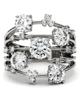 Moissanite Galaxy Fashion Ring (3-1/8 ct. t.w. Diamond Equivalent) 14k White Gold