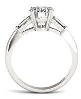 Moissanite Oval Engagement Ring (2-1/2 ct. tw. Diamond Equivalent) in 14k White Gold