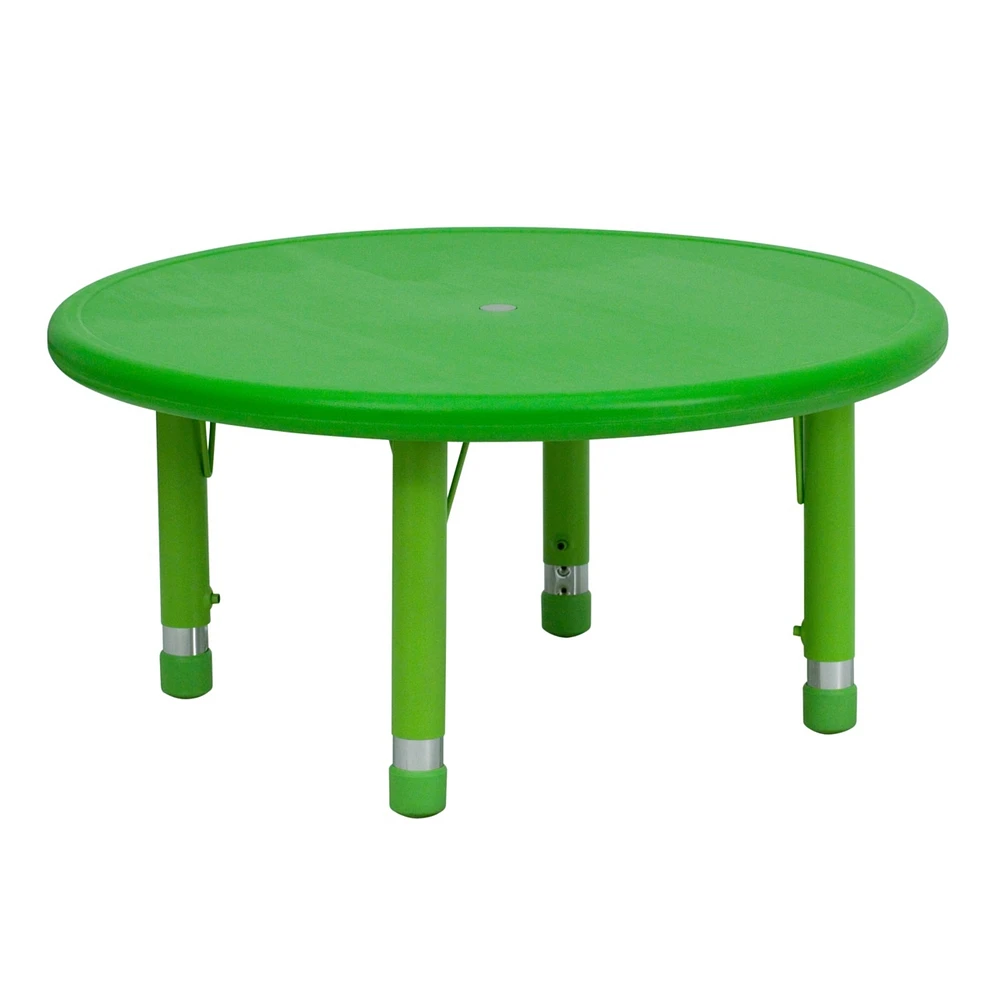 33'' Round Plastic Height Adjustable Activity Table