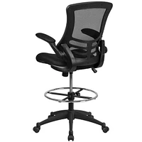 Mid-Back Black Mesh Drafting Chair