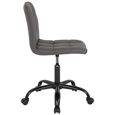 Sorrento Home And Office Task Chair In Gray Leather