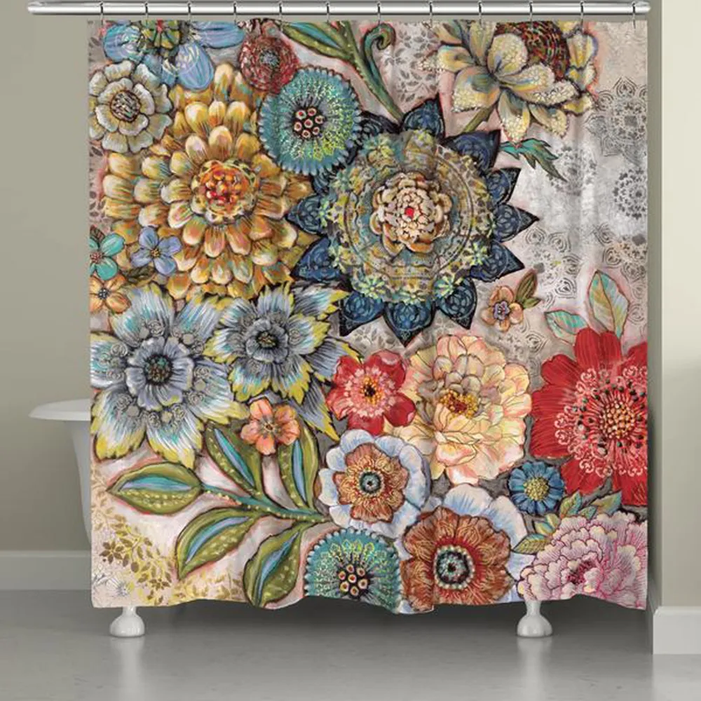 Laural Home Boho Bouquet Shower Curtain