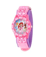 Disney Princess Girls' Pink Plastic Time Teacher Watch