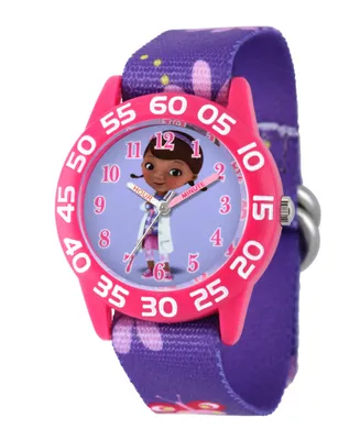 Disney Doc Mcstuffins Girls' Pink Plastic Time Teacher Watch