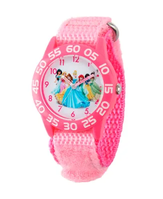 Disney Princess Girls' Pink Plastic Time Teacher Watch