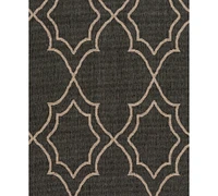 Livabliss Alfresco Alf-9590 Black 7'6" x 10'9" Area Rug, Indoor/Outdoor