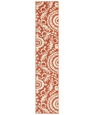 Closeout! Livabliss Alfresco Alf-9613 Rust 2'3" x 11'9" Runner Area Rug, Indoor/Outdoor