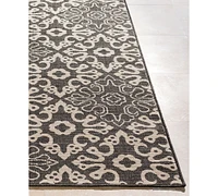 Livabliss Alfresco Alf-9637 Black 7'6" x 10'9" Area Rug, Indoor/Outdoor