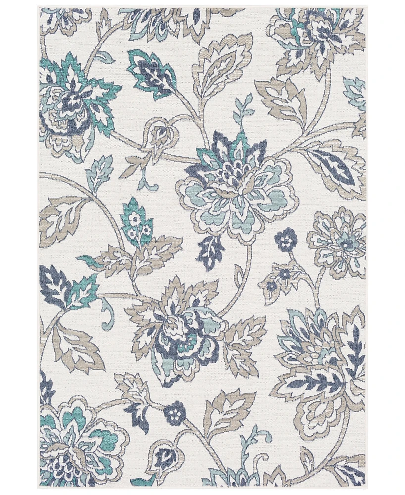 Livabliss Alfresco Alf-9674 Aqua 3' x 5'6" Area Rug, Indoor/Outdoor