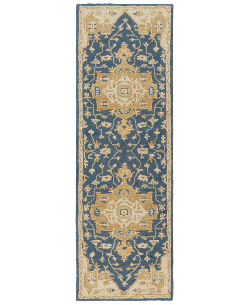 Livabliss Caesar Cae-1145 Navy 2'6" x 8' Runner Area Rug