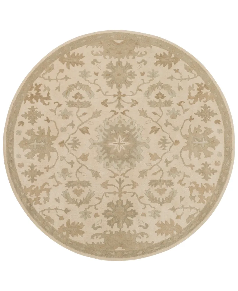 Livabliss Caesar Cae-1161 Beige 4' Round Area Rug