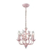 Circeo 3 Light Chandelier in Light Pink