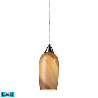 Sandstone 1-Light Pendant in Satin Nickel