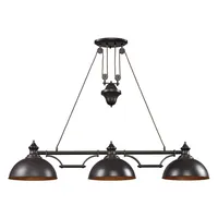 3 light billiard in Oiled Bronze