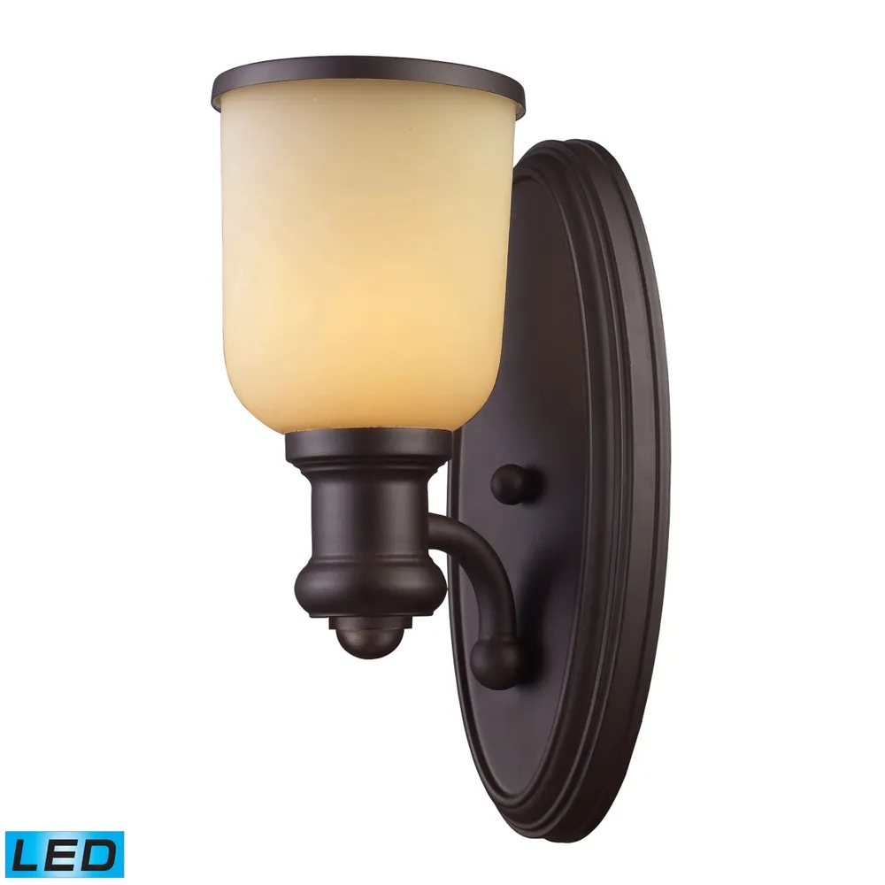 Brooksdale 1-Light Sconce in Oiled Bronze - Led Offering Up To 800 Lumens (60 Watt Equivalent) With