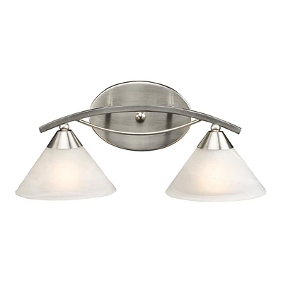 Elysburg Collection 2Light Satin Nickel Wall Sconce