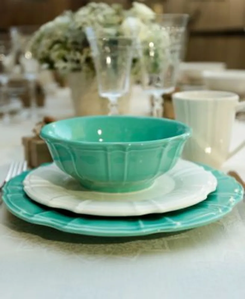 Euro Ceramica Chloe Turquoise Dinnerware Collection