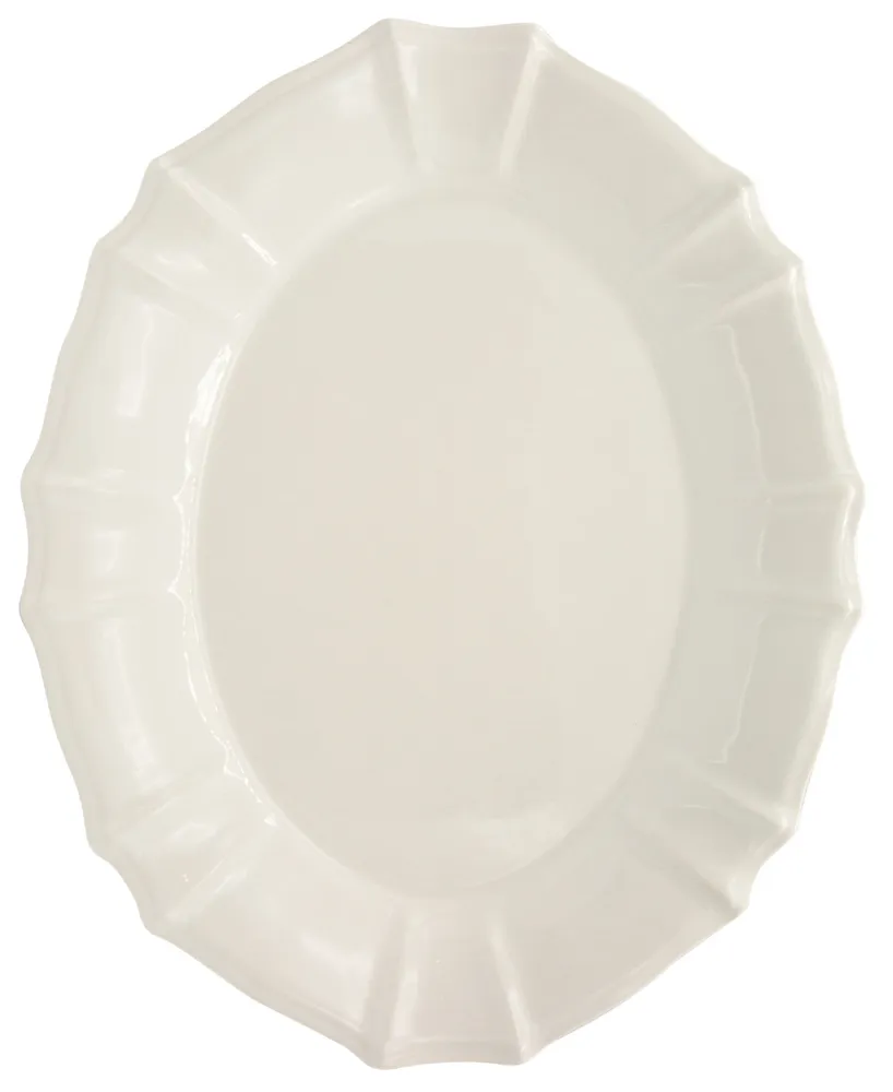 Euro Ceramica Chloe White Oval Platter