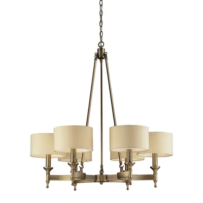 Pembroke 6-Light Chandelier in Brushed Antique Brass