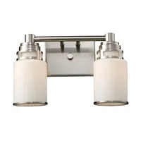 Bryant 2-Light Vanity in Satin Nickel - Led, 800 Lumens (1600 Lumens Total) with Full Scale Dimming Range