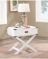 Furniture of America Nenol X-Shape Legs Side Table