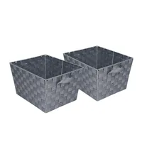 Honey Can Do Set of 2 Woven Baskets, Gray