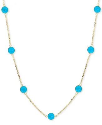 Effy Turquoise Collar Necklace in 14k Gold, 16" + 2" extender