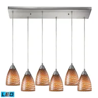 Arco Baleno 6- Light Pendant in Satin Nickel