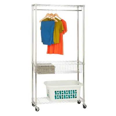 Honey Can Do Rolling Laundry Station with Shelves