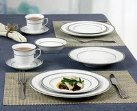 Lorren Home Trends Ashley 24-Pc. Dinnerware Set, Service for 4