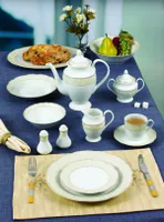 Lorren Home Trends Tova 57-pc Dinnerware Set, Service for 8