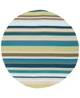 Closeout! Surya Rain Rai-1208 Lime 8' Round Area Rug, Indoor/Outdoor