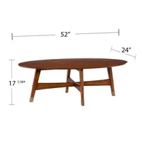 Cardewell Oval Midcentury Modern Coffee Table