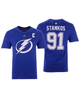 Majestic Men's Steve Stamkos Tampa Bay Lightning Authentic Stack Name & Number T-Shirt