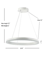 Jonathan Y Baxter Integrated Led Metal Hoop Pendant