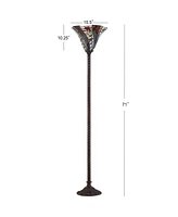 Jonathan Y Williams Tiffany-Torchiere Led Floor Lamp
