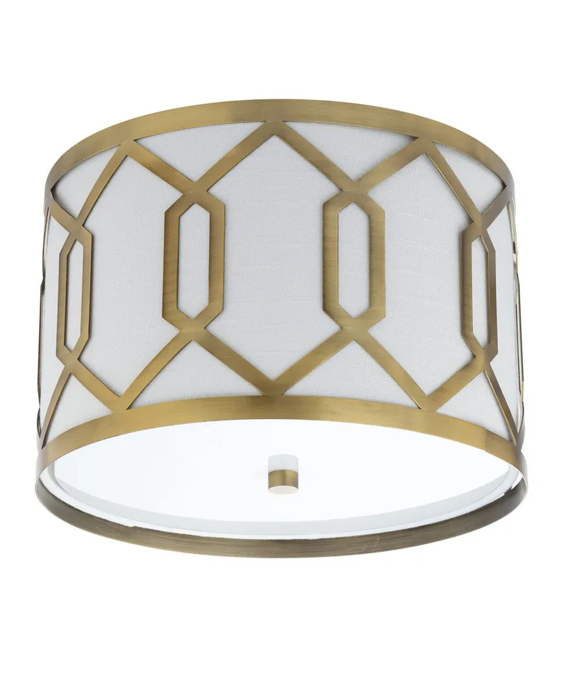 Jonathan Y Hex 2-Light Metal Led Flush Mount