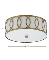 Jonathan Y Aria 2-Light Metal Led Flush Mount