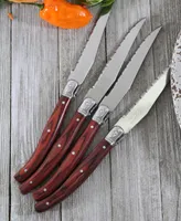 French Home Laguiole Pakkawood Steak Knives, Set of 4