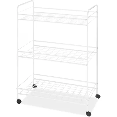 Whitmor 3-Tier Large Household Rolling Cart